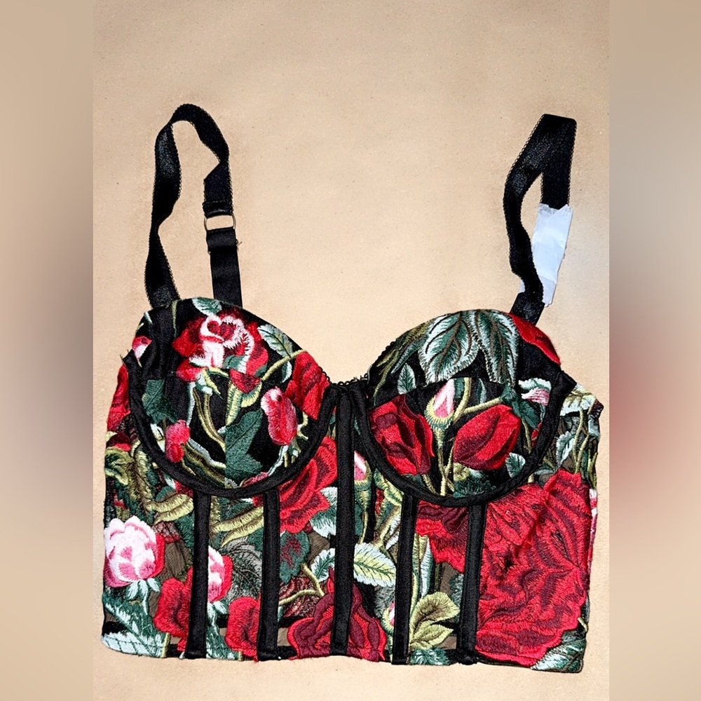 Marciano Red and Green Crop Top